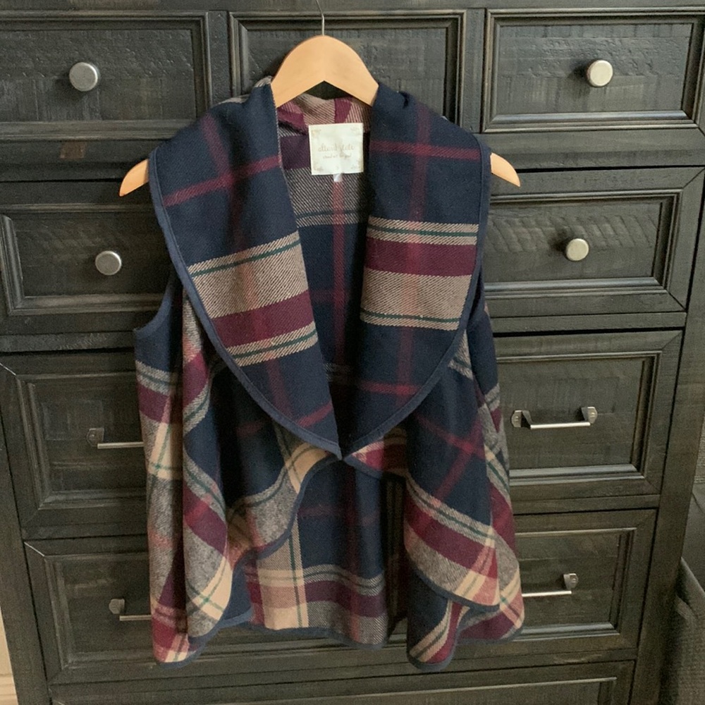 Altar’d State Plaid Sweater Vest Size S